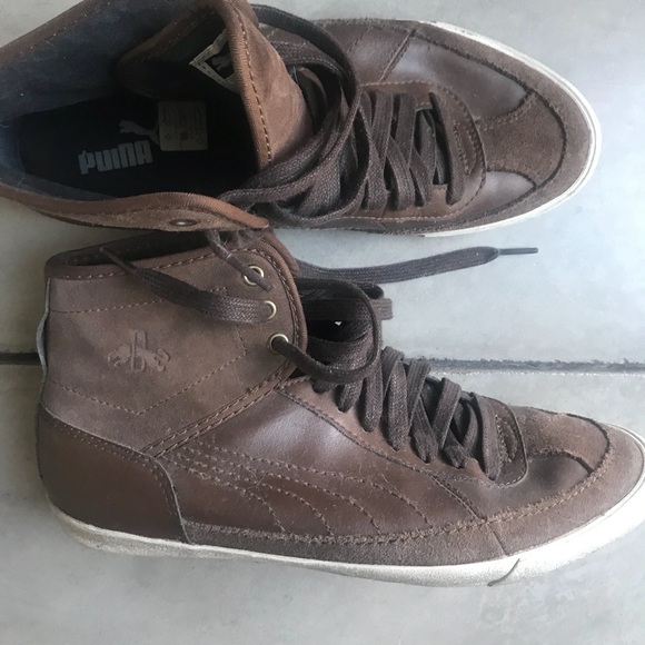 puma leather high tops